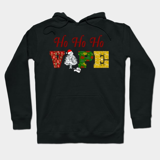 Ho HO Ho VAPE  Vapers Christmas Hoodie by IconicTee